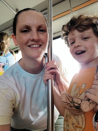 Sara and Brann Angelini Disney Monorail